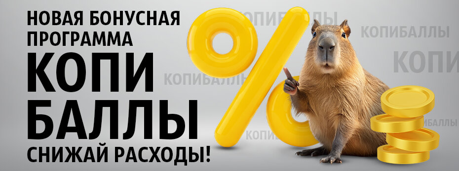НОВАЯ БОНУСНАЯ ПРОГРАММА - копи баллы, снижай расходы!